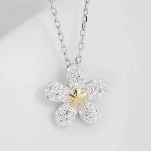 Swarovskis Necklace Designer Women di alta qualità di alta qualità Luxury Crystal Crystal Fresh and Sweet Flower Romantico Fiore Flow
