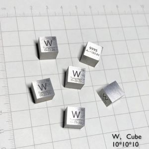 Bits de alta pureza 99,95% de tungstênio metal w tabela periódica cubo de alta densidade cubo de tungstênio hobby coleta de 10*10*10mm