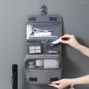 Cosmetic Bags Waterproof Foldable Bag Women Travel Makeup Toiletries Organizer Hanging Dry Wet Separation Storage