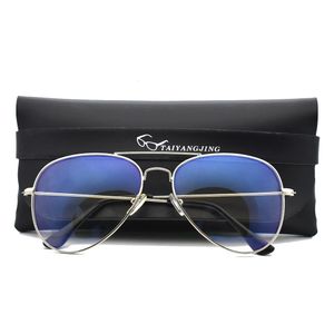 Fashion Blue Light Glasses Women Pilot Frame Anti Eye Eyestrain Goggles Transparent Eyewear Men Computer Glasses With Case 240430