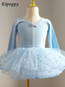 Stage Wear Children's Dancing Clothes Cotton Long Short Sleeve Spring And Autumn Ballet Examination Exercise Clothing