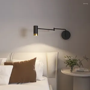 Vägglampan säng ledning teleskop läsning ligh Spotlight el fixture för restaurang sovrum trapp vardagsrummet sconce