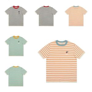 Loeweve T-Shirt Designer Tee Luxus Fashion Herren T-Shirts High Summer New Striped Sticke Herren und Damen gestrickt Kurzarm