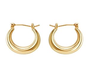 Orecchini a cerchio a cerchio grossolati oro con oro per piercing rotondi minimalisti per le donne gioielli per feste da donna3281350