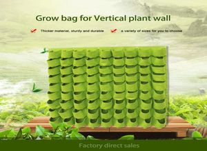 Recycled Wall Hanging Planter wool felt planting Container Vertical Nonwoven fabric Garden Plant Grow Bags7380354