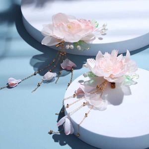 Wedding Hair Jewelry Itacazzo Jewelry Full Of Sweet Style Romantic Pink Cute Ladies Floral Artificial Pearl Removable Tassel Bohemia Hairpin