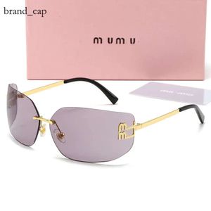 デザイナーサングラス女性特大の高級メングラスラディーデザイナーMiui Lunette de Soleil Mui Mui Sunglasses Fashion Mui Sun Glases 4271