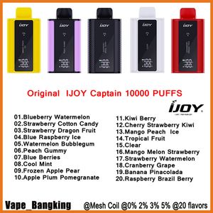 Оригинальный капитан Ijoy 10K Digtal Box 10000 Puff 10k одноразовый Vape Pen e Сигарета 650 мАА.