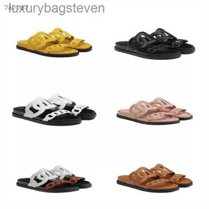 الموضة الأصلية H Designer Slippers 2024 Summer Fashion Trend Black Open Toe Slippers for Men Women Men Fourdals For Outdoor With 1: 1 Logo Logo