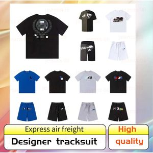 Projektant Summer Trapstar Tracksuit Set Thirt Shorts Letnia odzież sportowa dla mężczyzn Set Boy Ventilation Pantging Pants Marka Koszulki koszykówki Kobiety