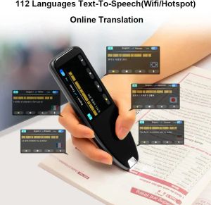 Scanners 2022 Scanning Pen & Earphone Dictionary Translation Pen Scanner Text Scanning Reading 112 Languages Touchscreen Offline Function