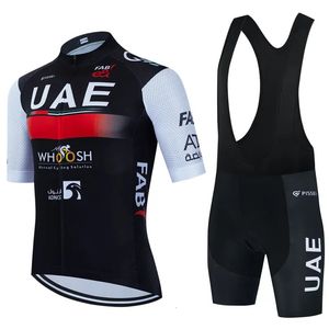 Förenade Arabemiraten Cycling Jersey Set Mans Team Short Sleeve Clothing Mtb Bike Uniform Maillot Ropa Ciclismo Summer Bicycle Wear 240506