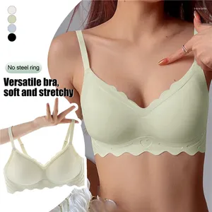 BRAS SEXY Sömlös kvinnors underkläder tunn sektion liten bröstkorg samlat ingen stålring visar damer bekväm sömnbh