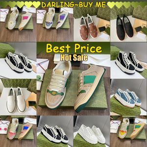 Tennis Canvas Casual Shoes Luxurys Designer Damen Schuh grüne rote Sohle Baumwolle Low Top Mens Sneakers Klassische Frauen 2024 Bester Preis Hochqualitäts weißer Sport Sport