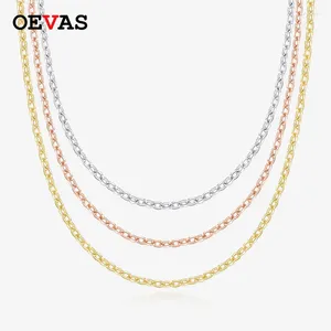 Catene oevas da 45 cm catena di collana sostituibile 925 sterling in argento in argento oro oro rosa bianco per regalo di nozze a sospensione o