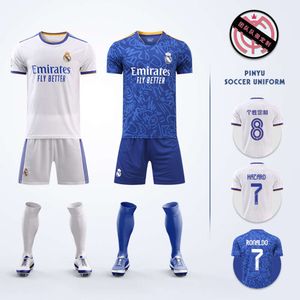 Football Jersey 2122 Real Madrid Jersey Storlek 7 C Romoderic Children's Game Training Home Away Football Kit för män och kvinnor