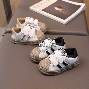 Tênis 2023 Autumn New Childrens Sports Shoes Boys Board Casual Girls Head Head Baby H240506