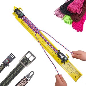 Paracord 550 Paracord Jig Branslet Maker Zestaw narzędzi Paracord Regulowane aluminiowe tkanie DIY Jig 2 „do 47”