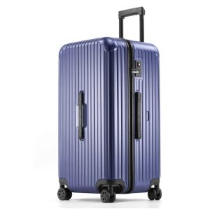 수하물 2023 Mojy Factory Direct Sales Blue Aluminum Luxury Carry Trolley Travel Travel Custase Prestion Private Customization