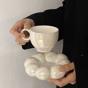 Tumblers CAFF CAUSE E SHEE SHEED Set Biscuit Biscuit Ceramic Pomeriggio Tè H240506