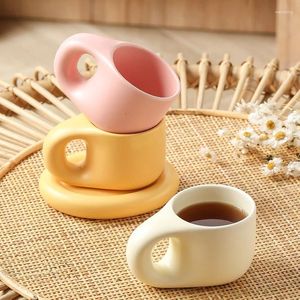 Mugs Custom Logo INS Ceramic Cappuccino Coffee Cup Cup и Buster Set Top Grade Multable Teab