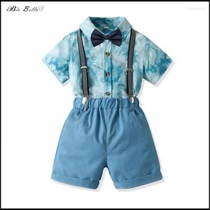 Zestawy odzieży Dzieci Summer Boys Ubrania Suit Formalne niemowlę 2-7 lat urodziny