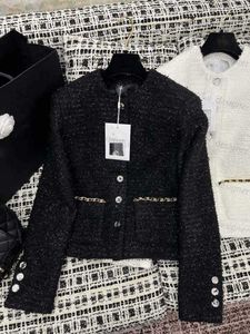 Дизайнерская женская куртка осень/зима Новый маленький ветер модный сладкий и нежный твид простые короткие пальто
