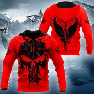 Herrtröjor tröjor hösten ny viking 3d hoodie all tryckt varm hajuku fritids hoodie mens tröja unisex street pullover modejacka 3 Q240506