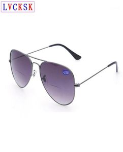 Occhiali da sole unisex pilota di lettura bifocale occhiali da uomo che guardano vicino a lenti a gradiente di goggle presbiopico invio della custodia L319502396