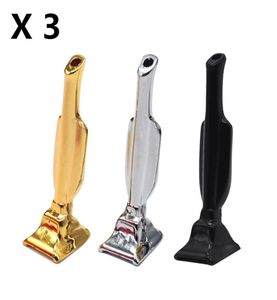 Silver Gold Metal Pipes Trophy Shape Smoking Pipe Mill Sniffer Snuff Tube for Tobacco Smoking Accessories4387113