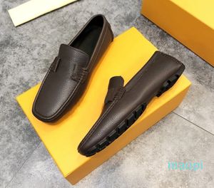 Luxurys Designer Shoes Drivers Drivers de couro vestido masculino