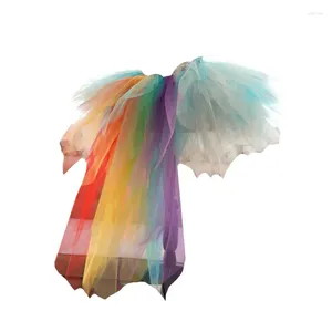 Saias Q6pb Rainbow Color Women Celebration Party Pettiskirt Adult Puff Skirt