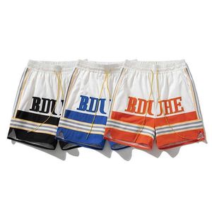 Men's Shorts Spliced color mesh quick drying basketball shorts for men and womens sports pantsL2405