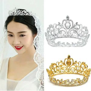 Wedding Hair Jewelry Bridal Crystal Crown Opaska głowa nakrywa głowy na nakrycia głowy ślub ślubny księżniczka korona na nonstone akcesoria do włosów