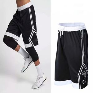 Hochwertige Männer Basketball -Shorts mit Reißverschluss Taschen Schnell trocken atmungsaktives Training Basketball Shorts Männer Fitness Running Sport Shorts 192W