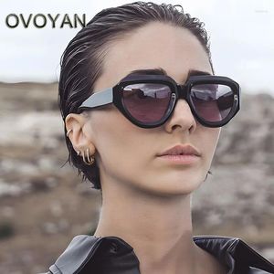 Солнцезащитные очки Ovoyan Punk Vintage Women Personality нерегулярные очки Простые ретро -солнце