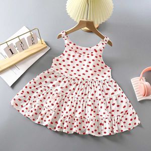 Sukienki dziewczynki nowe paski sukienka dziewczyna ubrania dla dzieci strój truskawkowy kwiat księżniczki ślubny kostium letni urodziny sukienka dla niemowląt
