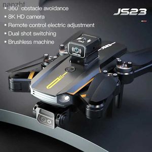 Drones New JS23 G Mini Drone 8K камера камера визуальной интеллект избегание барьера бесщеточный двигатель 5G Wi -Fi FPV Четыре вертолетного игрушки подарок wx wx