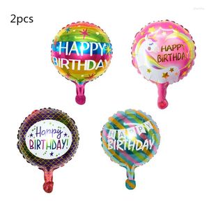 Decorazione per feste 2pcs10inch round happy compleanno lettera in alluminio pallonico palloncini per bambini giocattoli sede di giocattoli