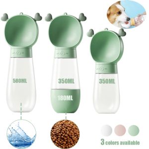 Feeding Pet Drinking Water Bottle Outdoor Dogs Leakproof Travel Dog Food Bowl Frosted Texture Reusable Outdoor Dog Accessories