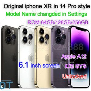 Отремонтированный оригинальный разблокированный OLED -экран Apple iPhone XR в iPhone 14 Pro Style Сотовый телефон iPhone 14PRO RAM 3GB ROM 64 ГБ/128 ГБ/256 ГБ Мобильный мобильный мобильный мобильный