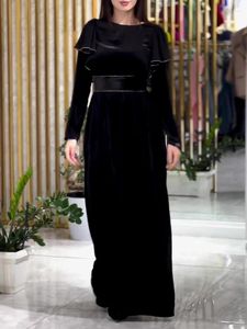 Casual Dresses Elegant Solid Women's Dress Office Lady Black Slim Long Robe Femme African Vestido