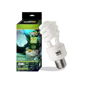 Illuminazione rettile compatto compatto fluorescente tropicale lampada tropicale uva uvb 5.0 lampadina, filettatura a vite, 220240v, 110v130v, 13W, 26W disponibile