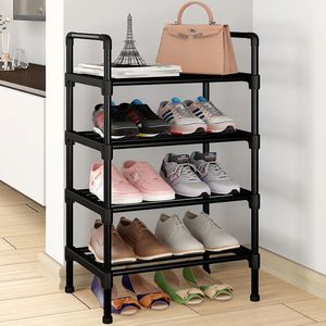 Shoeshelf Shoerack Multilayer Shoe Shoebox Bondage Móveis Prateleiras Plantas de Cabinet de Metal Sapatos Organizadores Espaço 240418