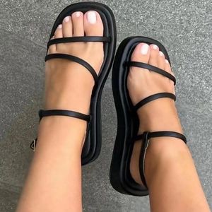 Casual Shoes 2024 Summer Sandals Fashion Thick Heel Ladies Elegant Open Toe Ankle Strap Dress High Heels Narrow