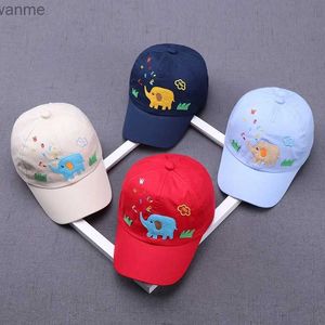 Caps Hats Baby Baseball Hat Boys and Girls 0-2Y Solid Cartoon Embroidered Baseball Hat Newborn Baby Leisure Outdoor Sun Hat Pea Hat WX