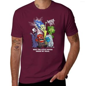 Herrpolos röster i mitt huvud t-shirt kort ärm tee djur prinor pojkar roliga t skjortor för män