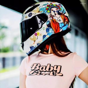 Motosiklet Kaskları Fased Kask Tam Yüzü ECE Sertifikasyonu Capacete Moda Trendleri Kadınlar İçin Casco Motocross Street Knight