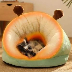 Łóżka dla kota meble ciepłe małe pies łóżko strzyżone pies dom słodkie kapcie w kształcie łóżka psa kota torba do spania