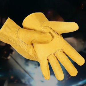 Gloves Garden Work Gloves Flex Grip Tough Cowhide Driver Safety Welding Hunting Hiking Farm Gardening Driving Gloves For Men